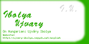 ibolya ujvary business card